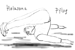 3. हालासाना — Halasana — Der Pflug