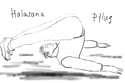 3.	हालासाना  Halasana  Der Pflug