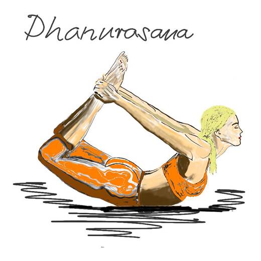 8.	धानुरासाना  Dhanurasana  Der Bogen