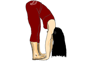 11. पादअहासतासाना — Padahastasana — Die Stehende Vorwärtsbeuge
